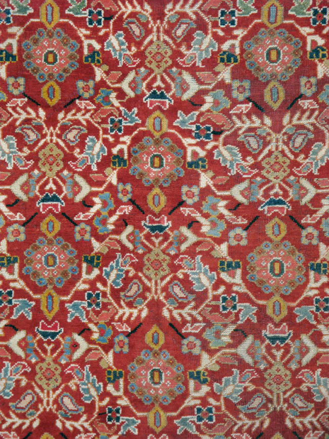 Vintage Persian Mahal Accent Carpet, No.18178 - Staging