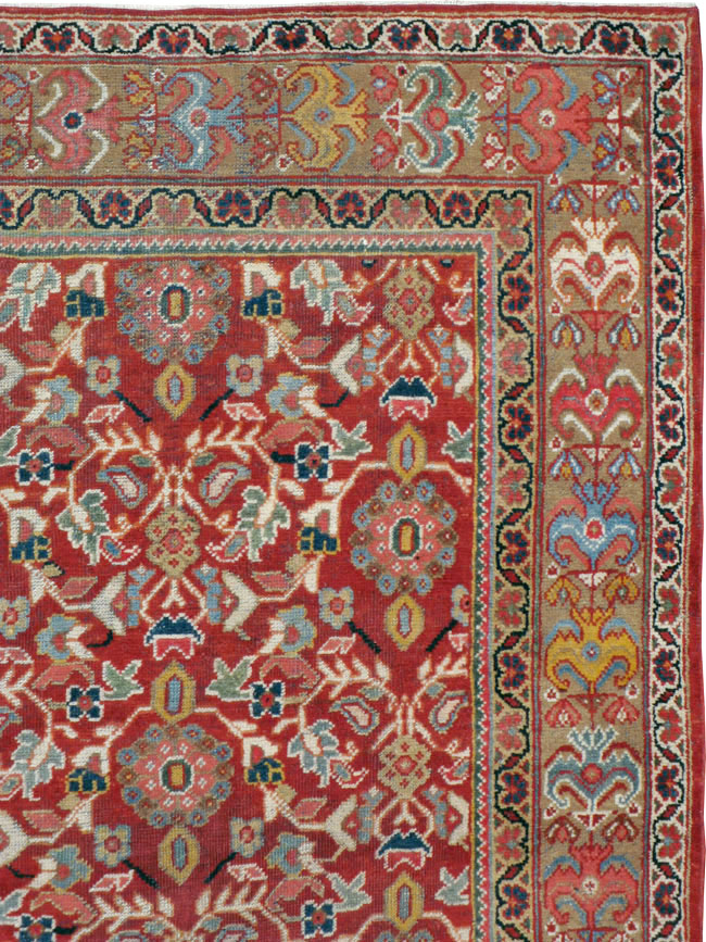Vintage Persian Mahal Accent Carpet, No.18178 - Staging