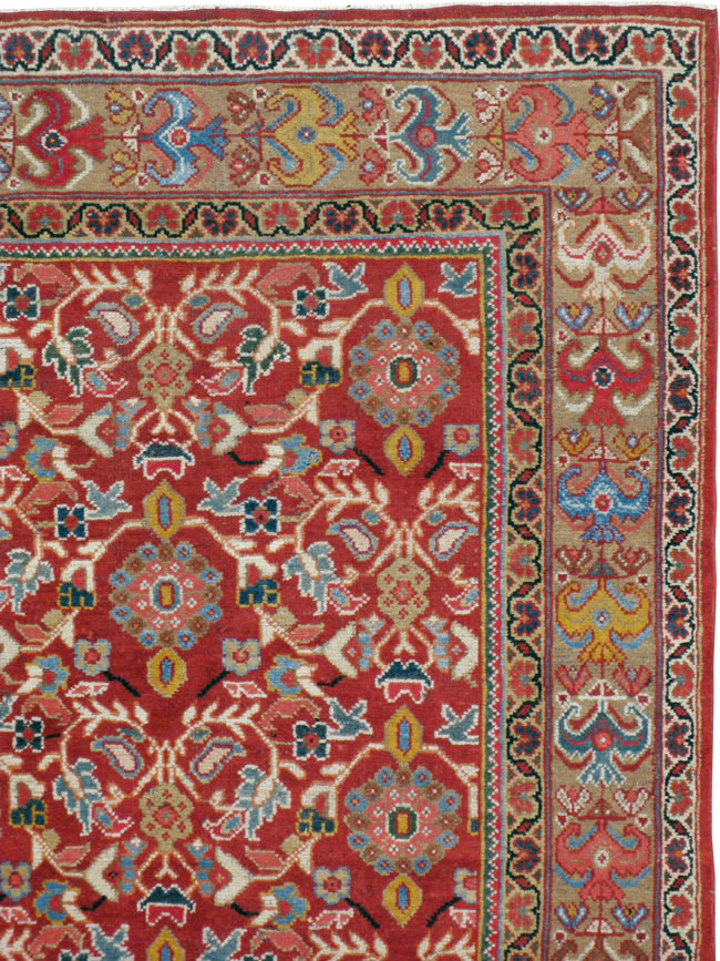 Vintage Persian Mahal Accent Carpet, No.18178 - Staging