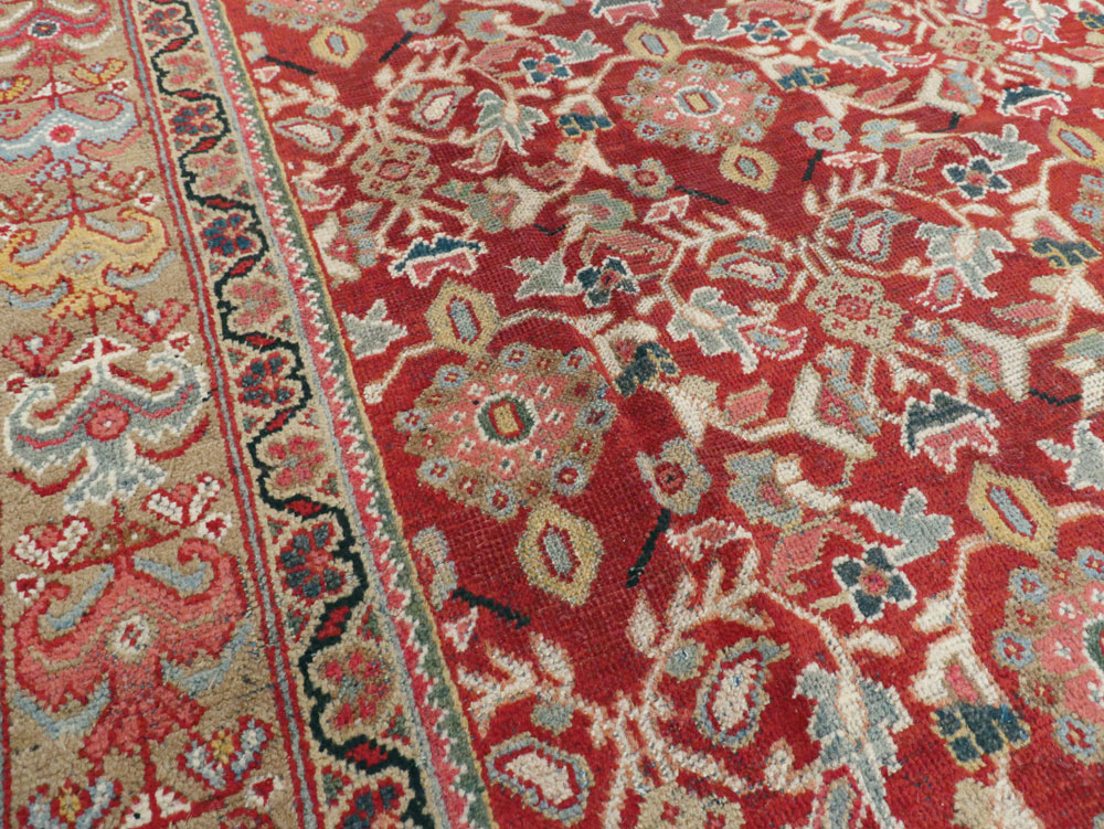 Vintage Persian Mahal Accent Carpet, No.18178 - Staging