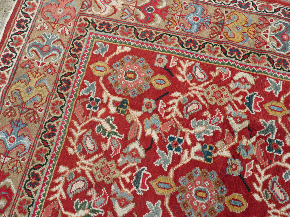 Vintage Persian Mahal Accent Carpet, No.18178 - Staging