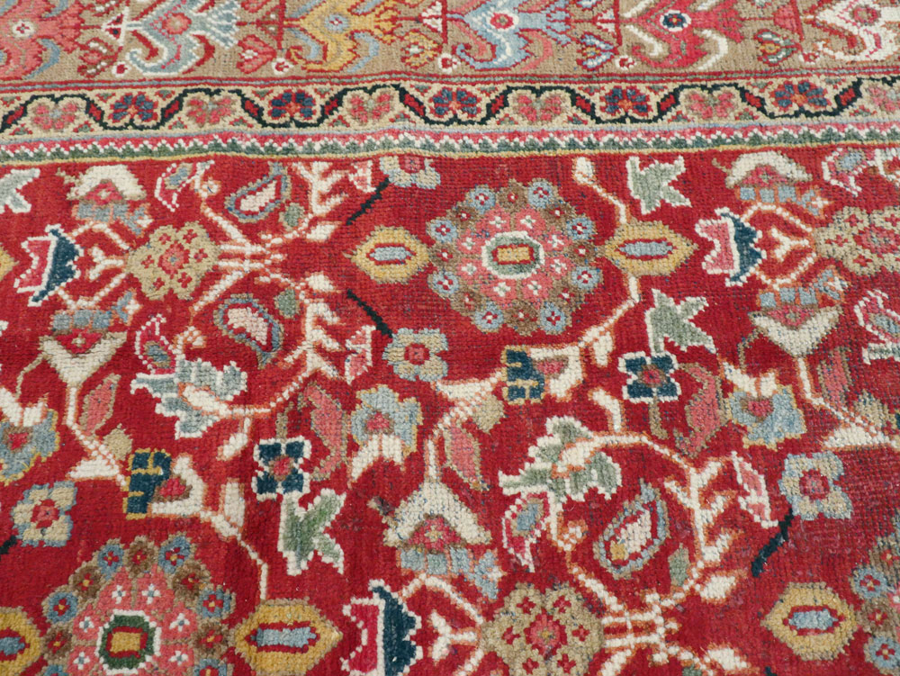 Vintage Persian Mahal Accent Carpet, No.18178 - Staging