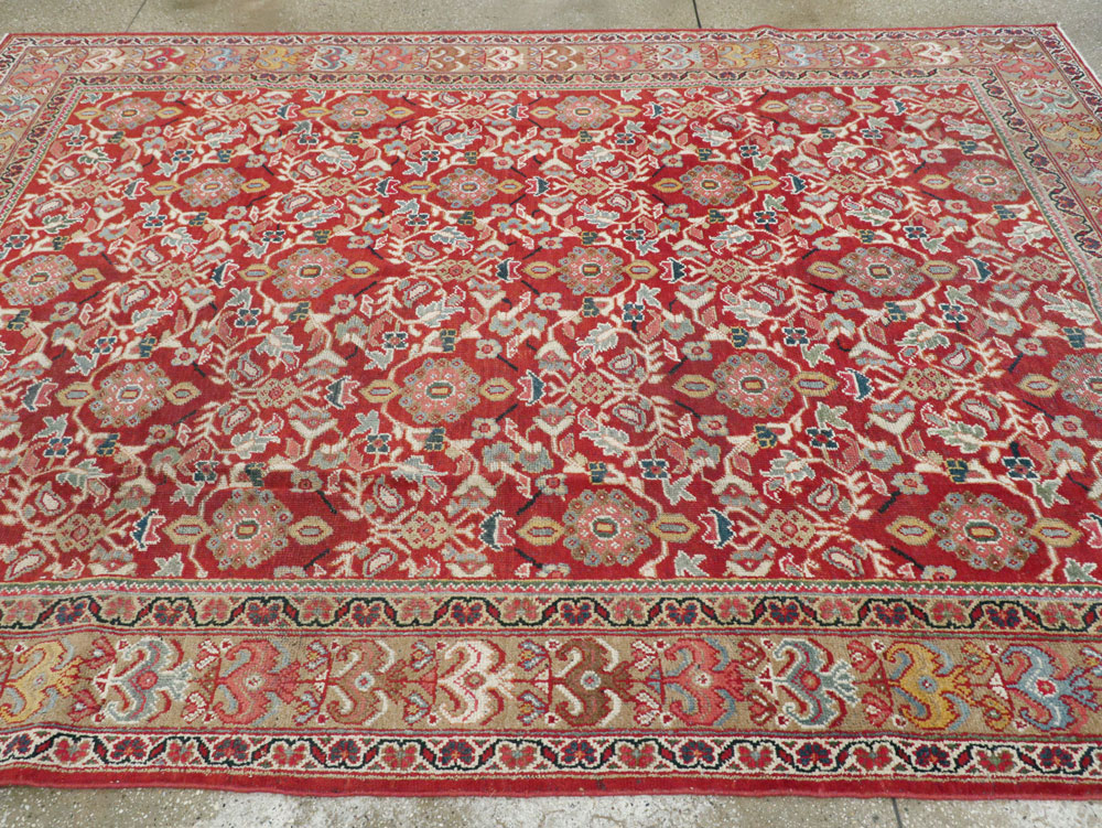 Vintage Persian Mahal Accent Carpet, No.18178 - Staging