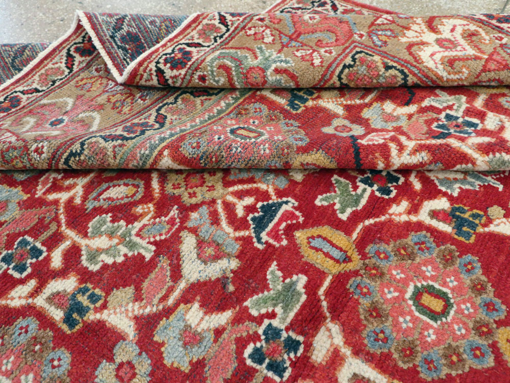 Vintage Persian Mahal Accent Carpet, No.18178 - Staging