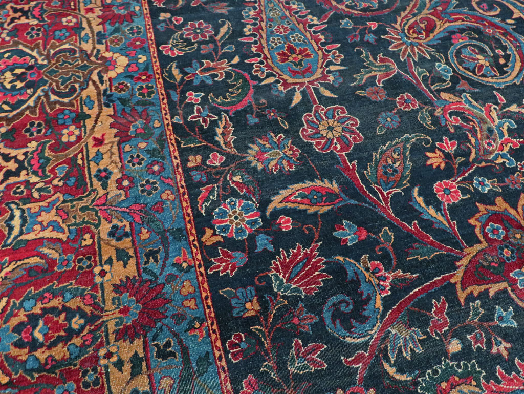 Antique Persian Lavar Kerman Carpet, No.18202 - Staging