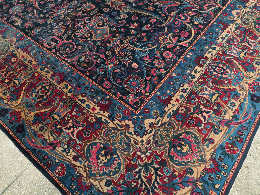 Antique Persian Lavar Kerman Carpet, No.18202 - Staging