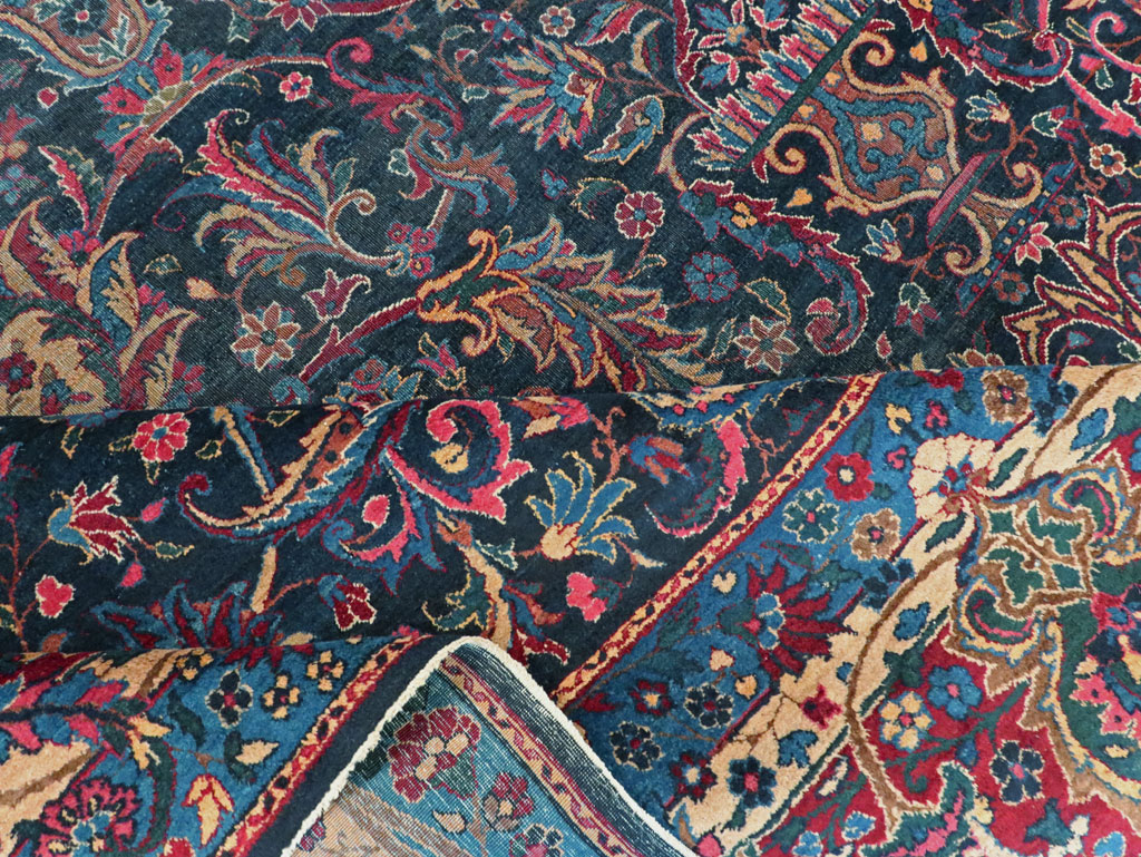 Antique Persian Lavar Kerman Carpet, No.18202 - Staging