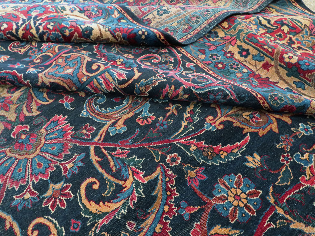 Antique Persian Lavar Kerman Carpet, No.18202 - Staging