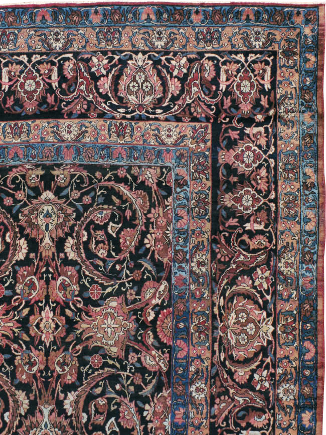 Antique Lavar Kerman Carpet, No.18208 - Staging