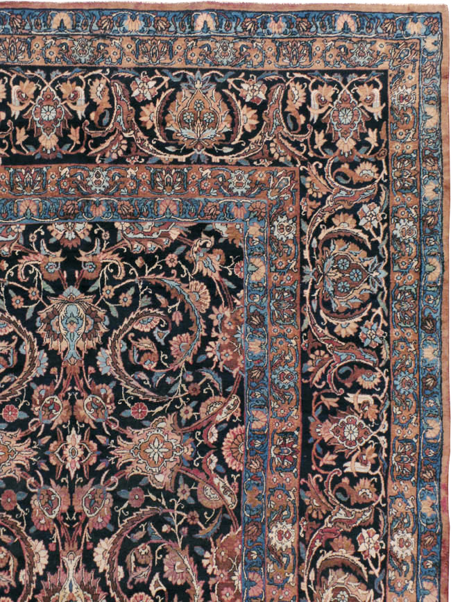Antique Lavar Kerman Carpet, No.18208 - Staging
