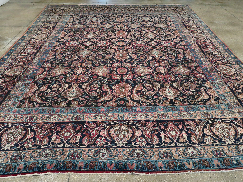 Antique Lavar Kerman Carpet, No.18208 - Staging