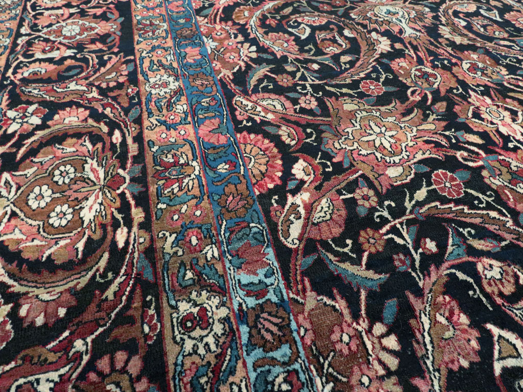 Antique Lavar Kerman Carpet, No.18208 - Staging