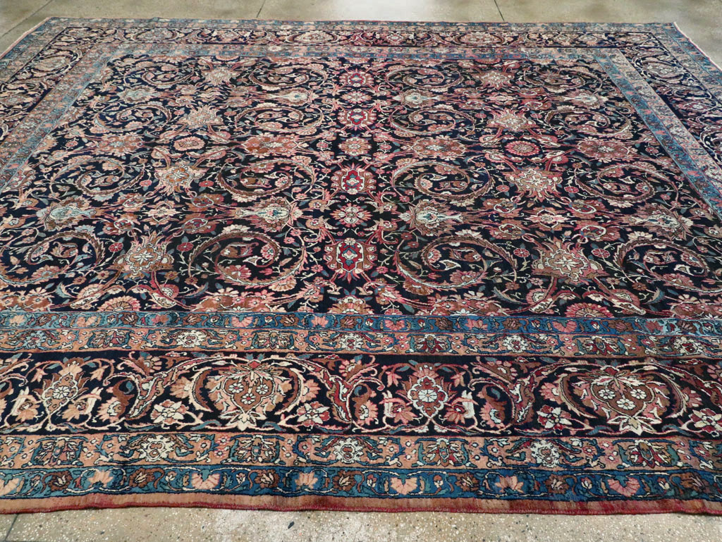 Antique Lavar Kerman Carpet, No.18208 - Staging