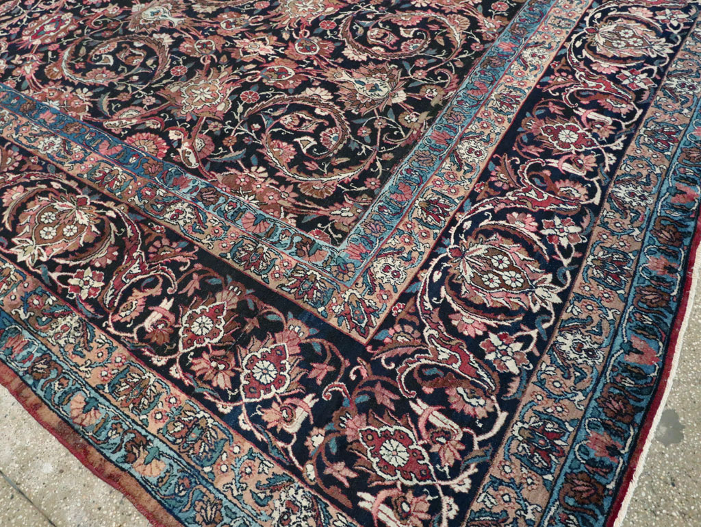 Antique Lavar Kerman Carpet, No.18208 - Staging