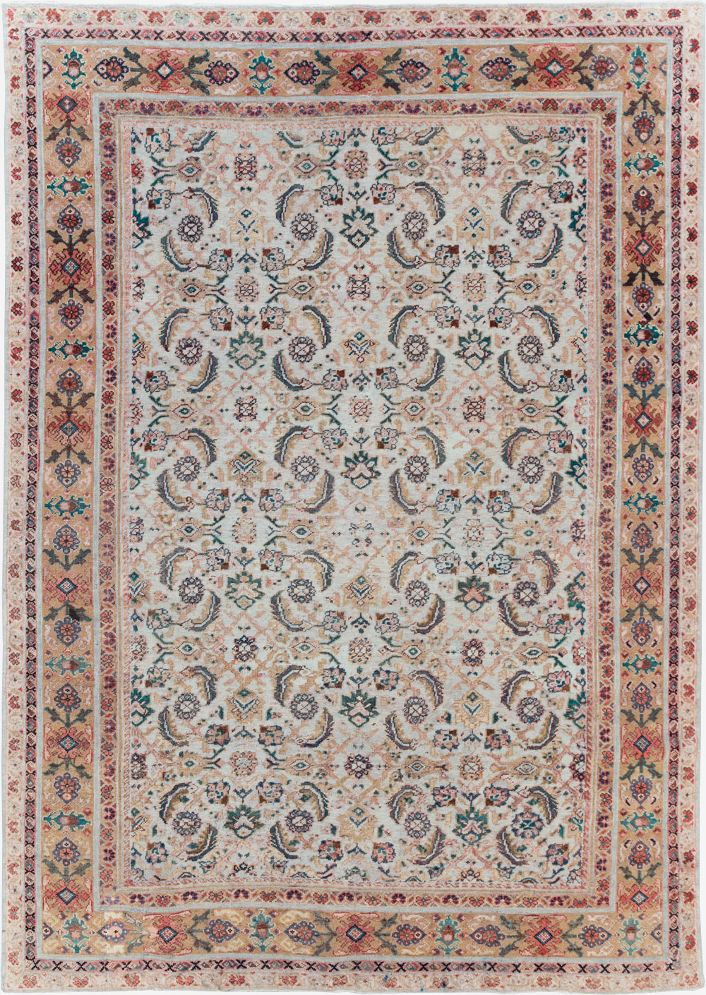 Vintage Persian Mahal Small Room Size Carpet, No.18221 - Staging