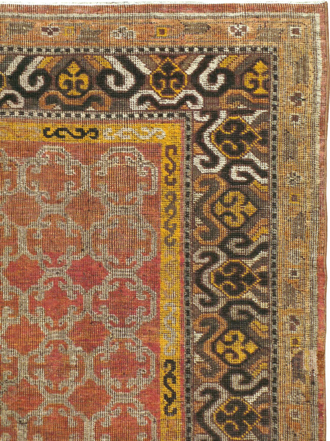 Vintage East Turkestan Khotan Carpet, No.18229 - Staging
