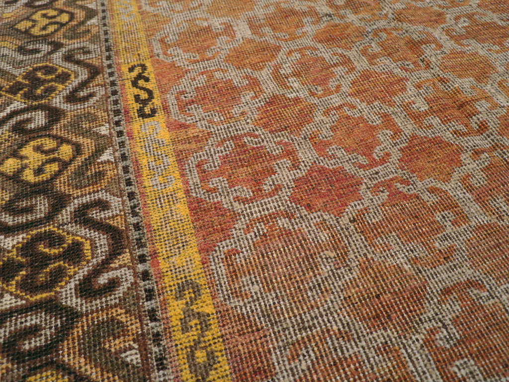 Vintage East Turkestan Khotan Carpet, No.18229 - Staging