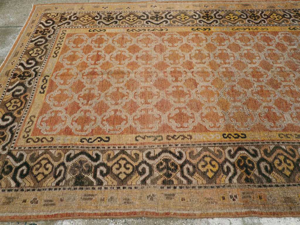 Vintage East Turkestan Khotan Carpet, No.18229 - Staging