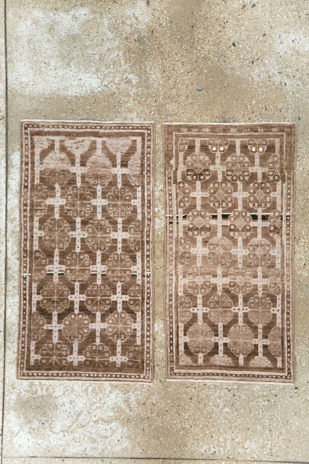 Antique East Turkestan Khotan Rug (Pair: 2 of 2), No.18241 - Staging