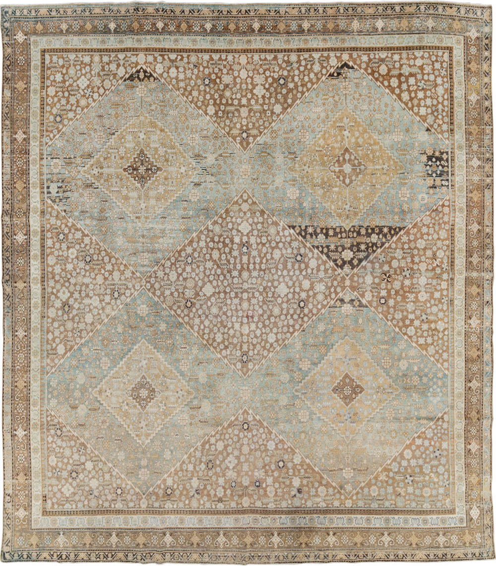 Antique East Turkestan Khotan Room Size Carpet, No.18250 - Staging
