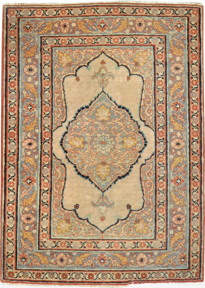 Antique Persian Tabriz Hagi Jalili Rug (Pair: 1 of 2), No.18254 - Staging