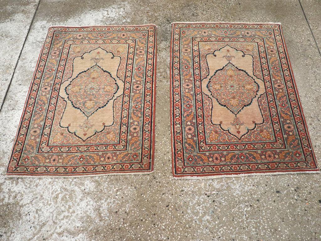 Antique Persian Tabriz Hagi Jalili Rug (Pair: 1 of 2), No.18254 - Staging