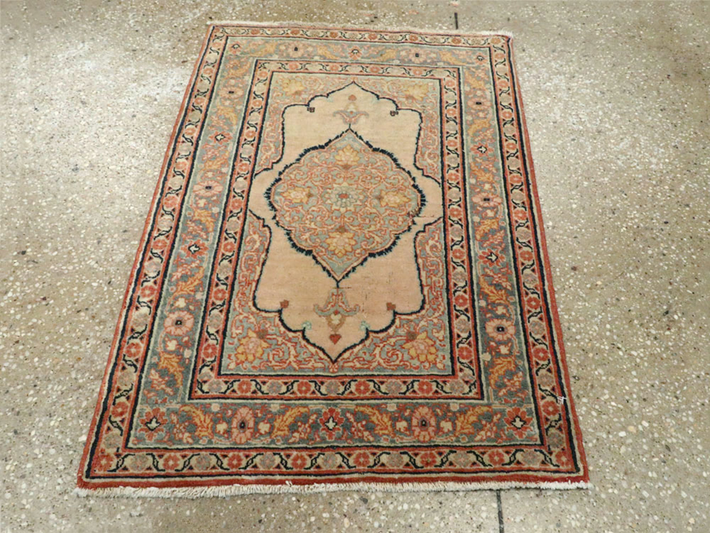 Antique Persian Tabriz Hagi Jalili Rug (Pair: 2 of 2), No.18255 - Staging