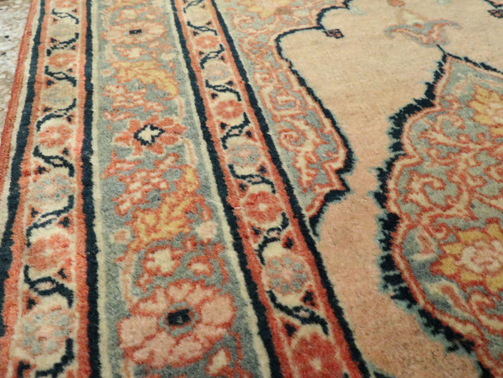 Antique Persian Tabriz Hagi Jalili Rug (Pair: 2 of 2), No.18255 - Staging
