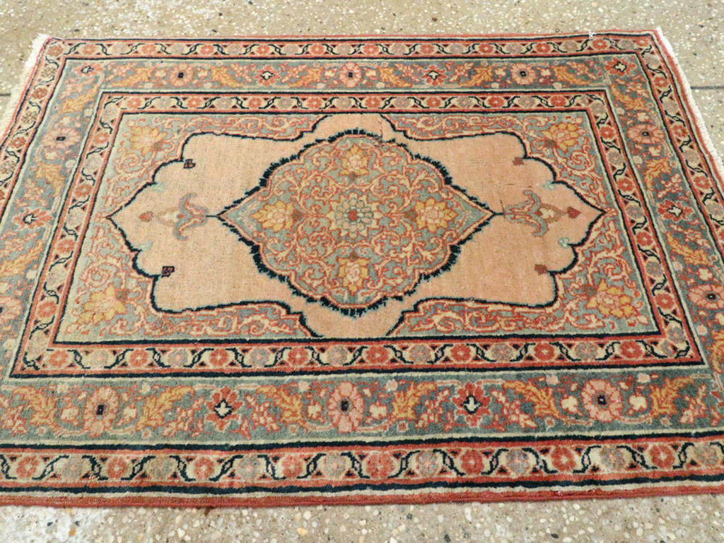 Antique Persian Tabriz Hagi Jalili Rug (Pair: 2 of 2), No.18255 - Staging