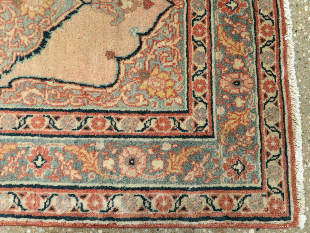 Antique Persian Tabriz Hagi Jalili Rug (Pair: 2 of 2), No.18255 - Staging