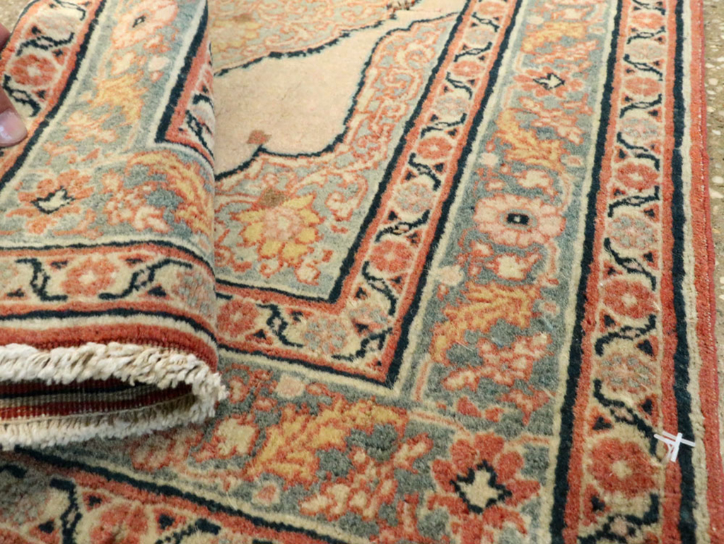 Antique Persian Tabriz Hagi Jalili Rug (Pair: 2 of 2), No.18255 - Staging