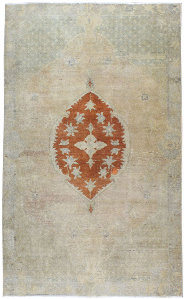 Vintage Turkish Oushak Rug, No.18266 - Staging