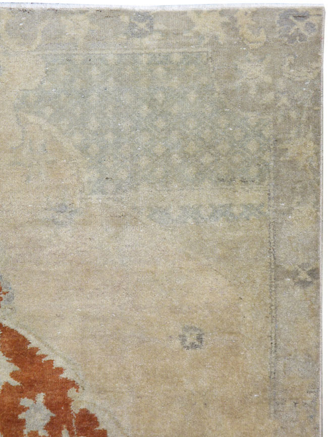 Vintage Turkish Oushak Rug, No.18266 - Staging