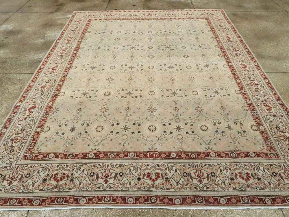 Antique Persian Tabriz Carpet, No.18267 - Staging