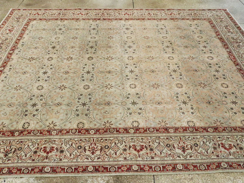Antique Persian Tabriz Carpet, No.18267 - Staging