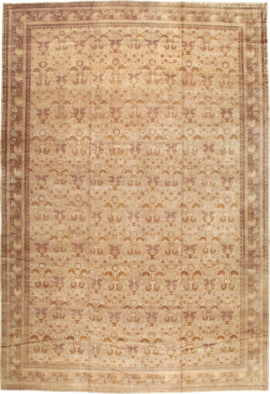 Antique Persian Tabriz Carpet, No.18268 - Staging