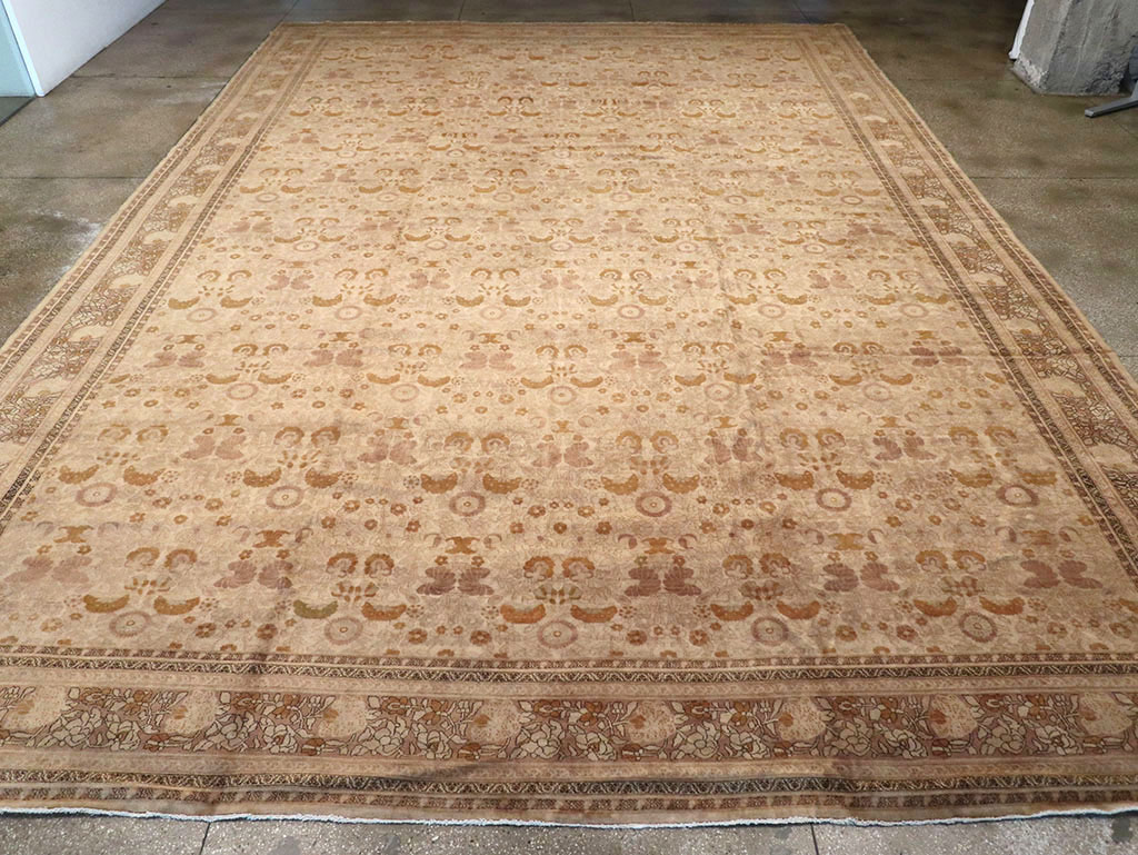 Antique Persian Tabriz Carpet, No.18268 - Staging
