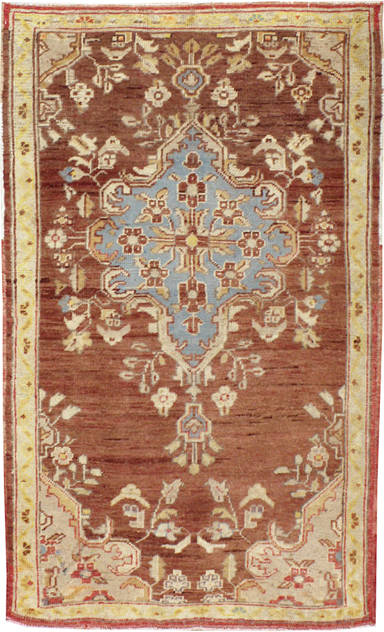Vintage Turkish Oushak Rug, No.18329 - Staging