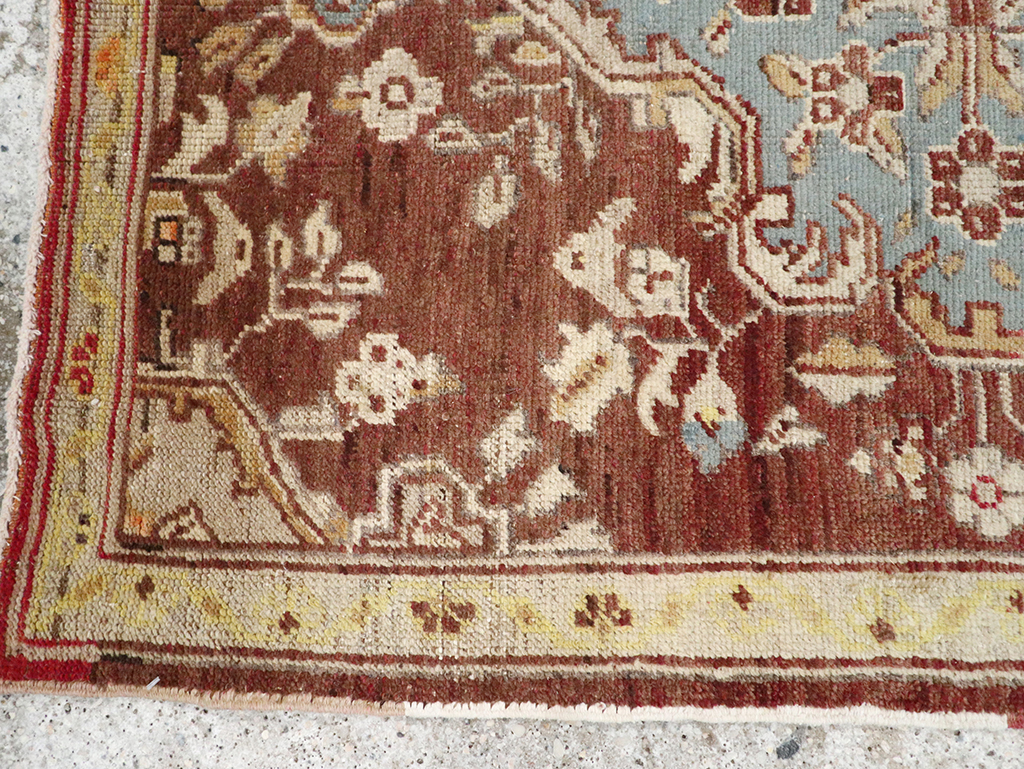 Vintage Turkish Oushak Rug, No.18329 - Staging