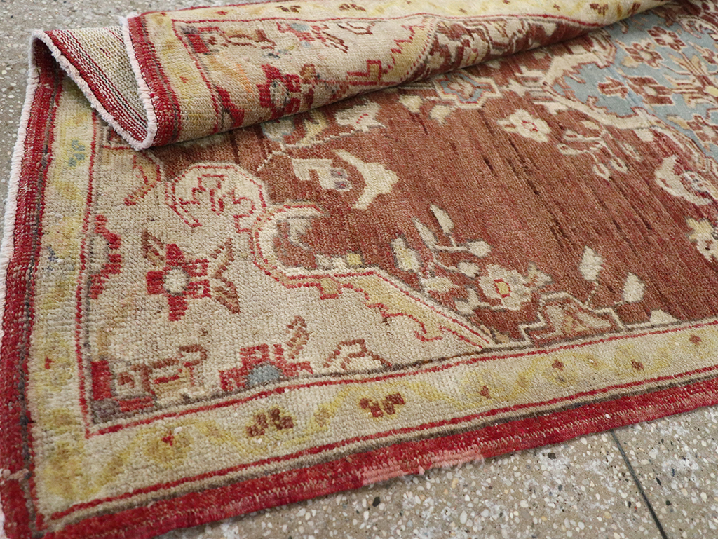 Vintage Turkish Oushak Rug, No.18329 - Staging
