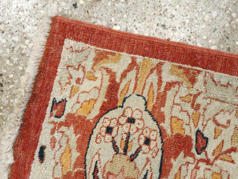 Antique Tabriz Hagi Jalili Rug, No.18332 - Staging