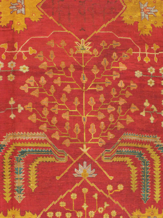 Antique Turkish Oushak Carpet, No.18352 - Staging