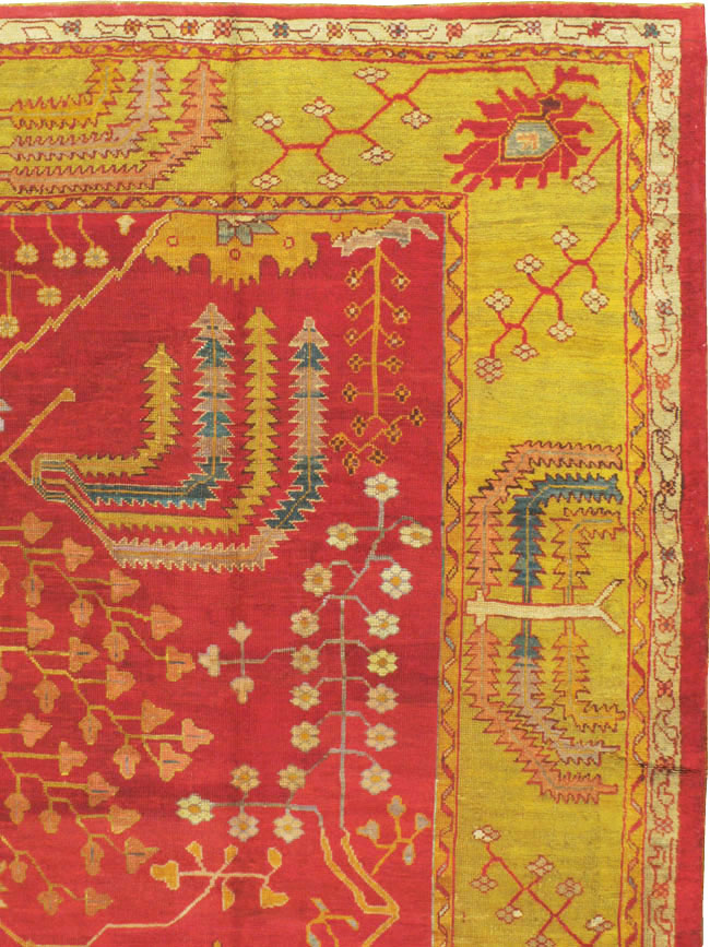 Antique Turkish Oushak Carpet, No.18352 - Staging