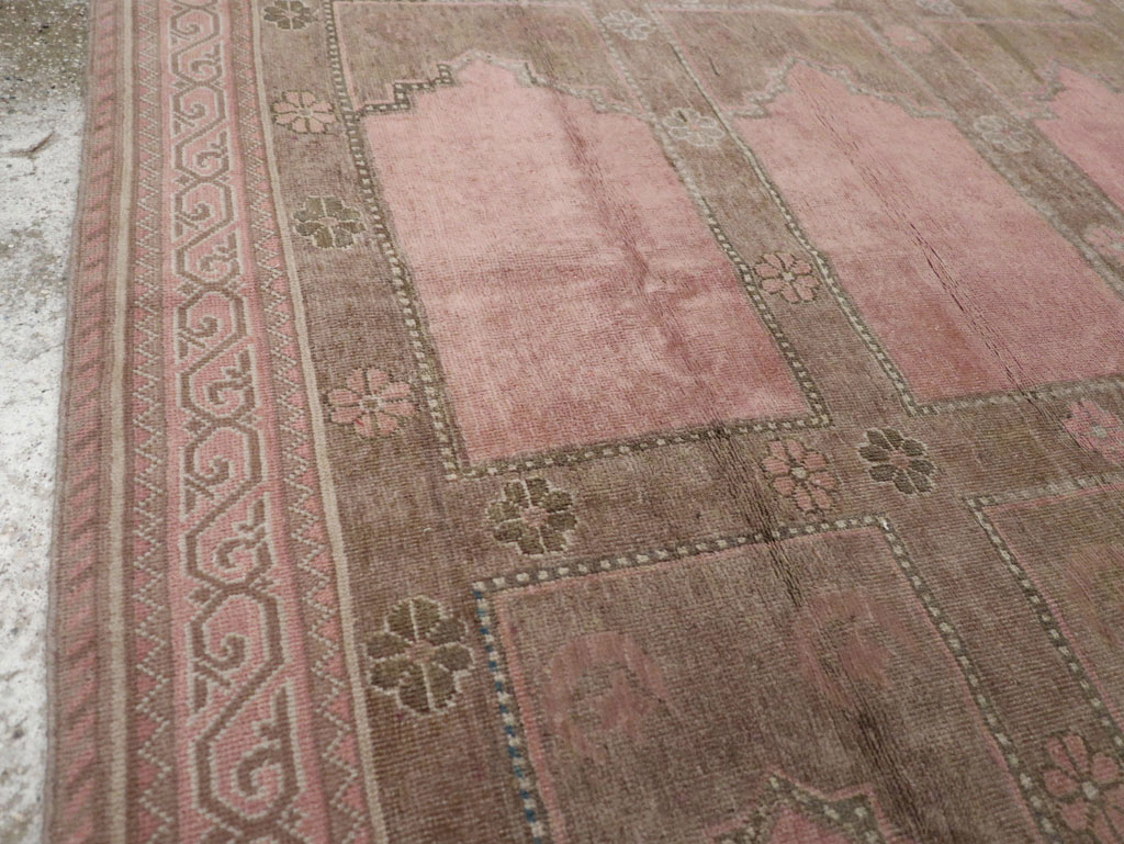 Vintage East Turkestan Khotan Accent Carpet, No.18360 - Staging