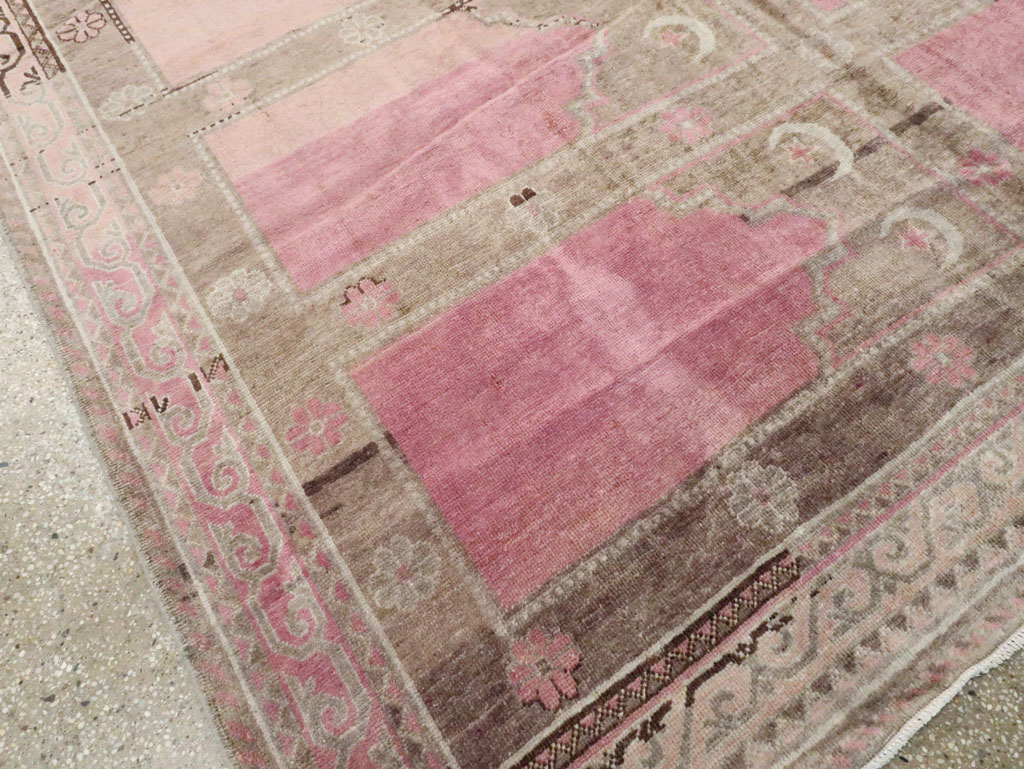 Antique East Turkestan Khotan Saph Carpet, No.18360 - Staging