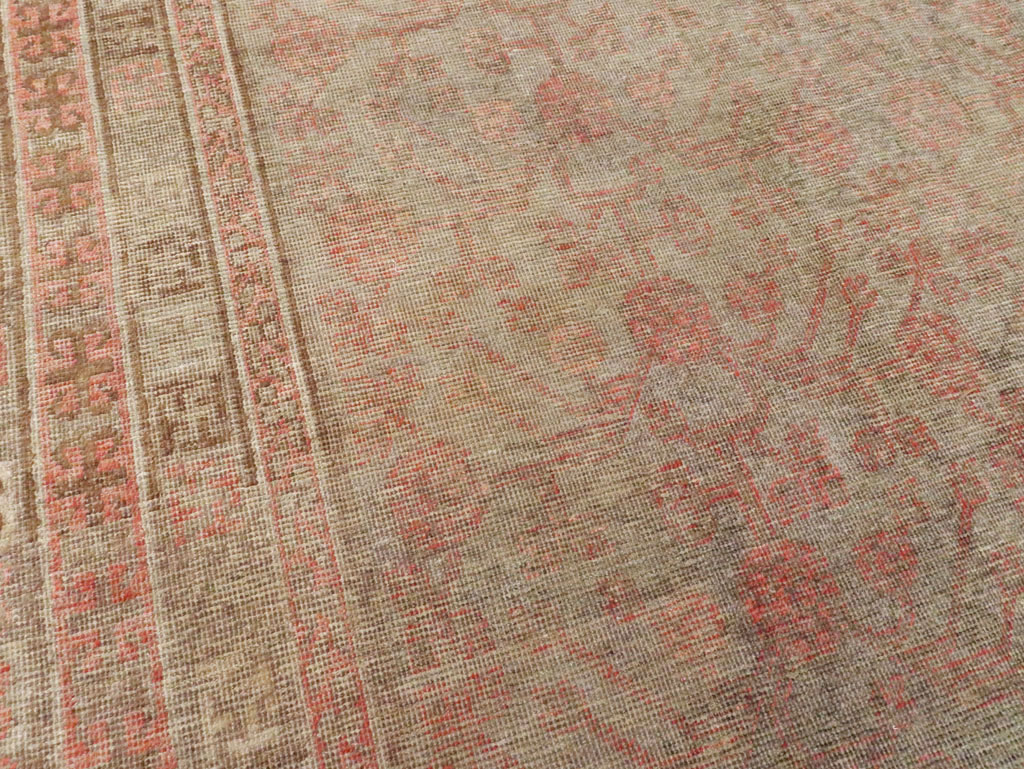Vintage East Turkestan Khotan Gallery Carpet, No.18374 - Staging