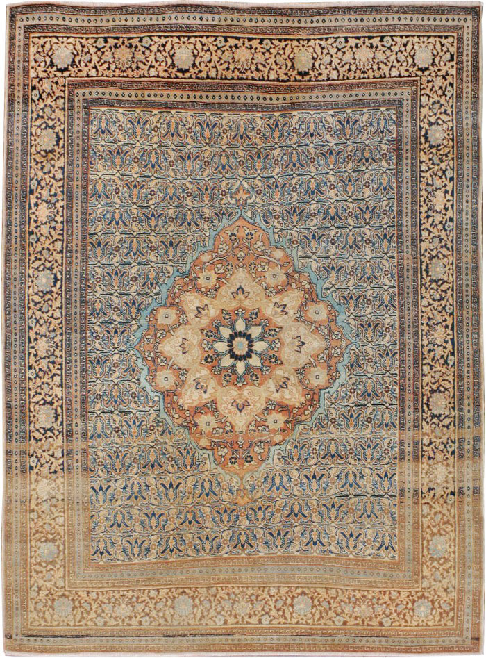 Antique Persian Tabriz Hagi Jalili Rug, No.18384 - Staging