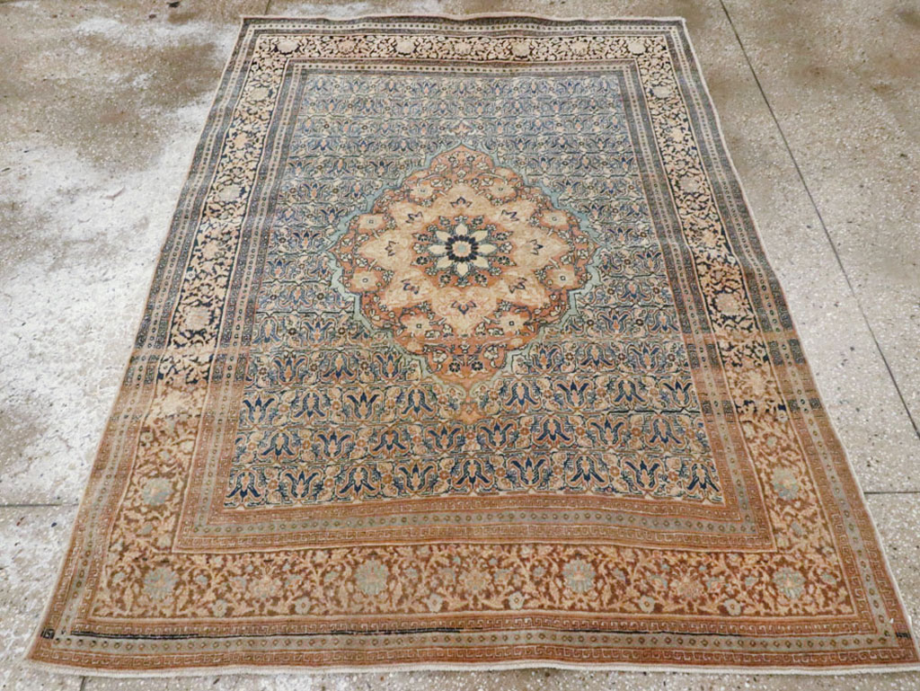 Antique Persian Tabriz Hagi Jalili Rug, No.18384 - Staging