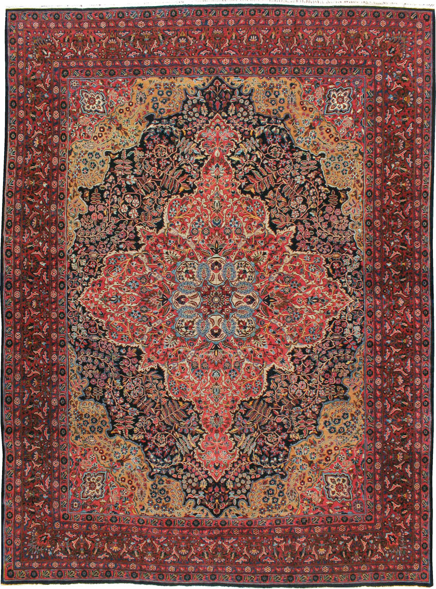 Antique Persian Sarouk Carpet, No.18387 - Staging