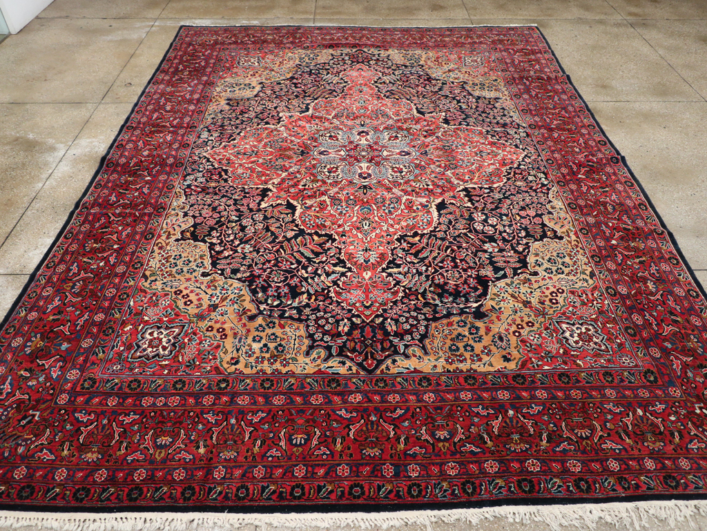 Antique Persian Sarouk Carpet, No.18387 - Staging
